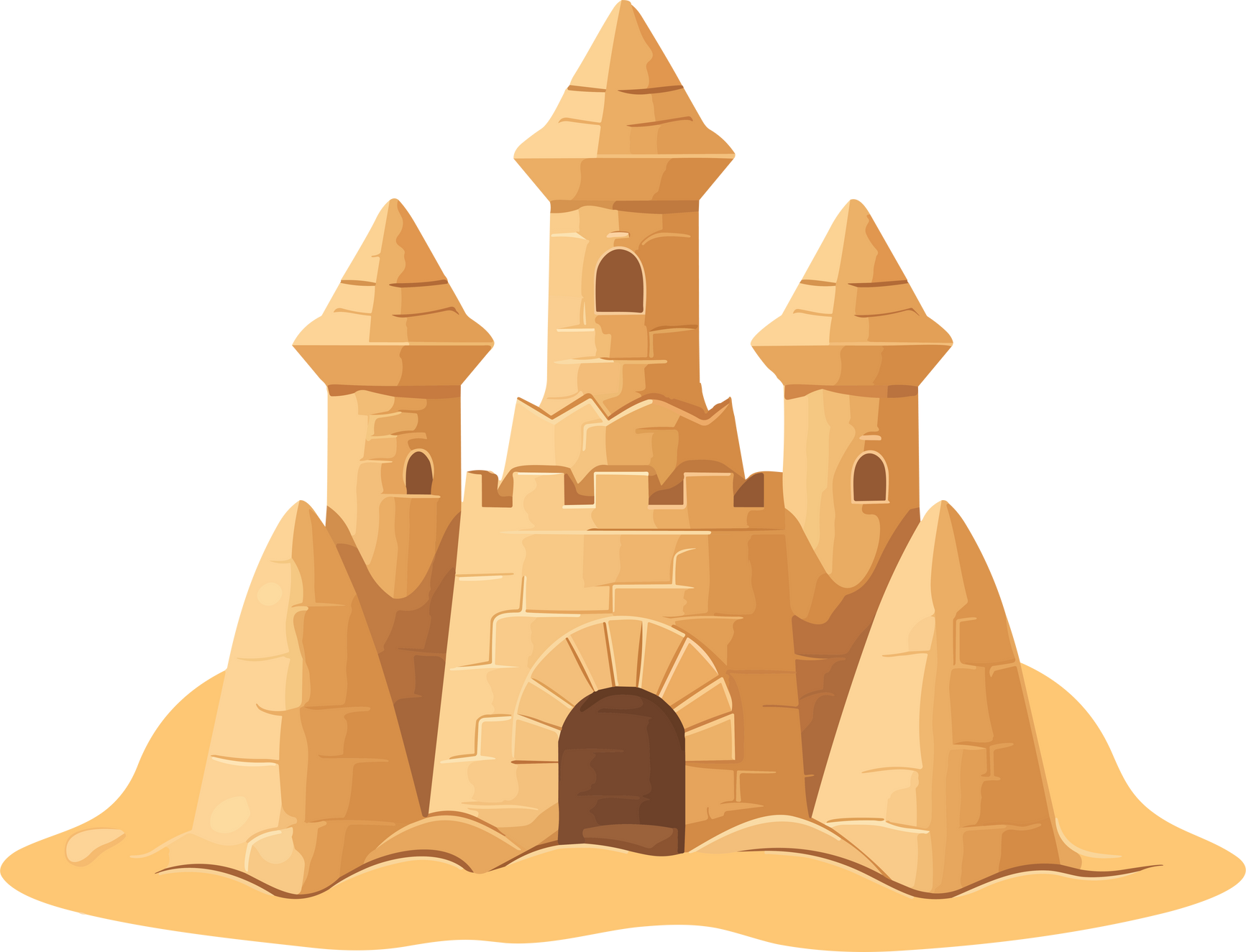 Sand Castle Illustration